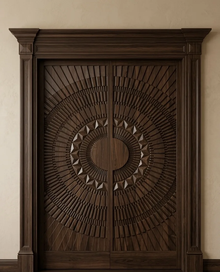 Circular CNC double door design