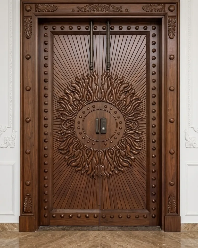 Ornamental CNC entrance door