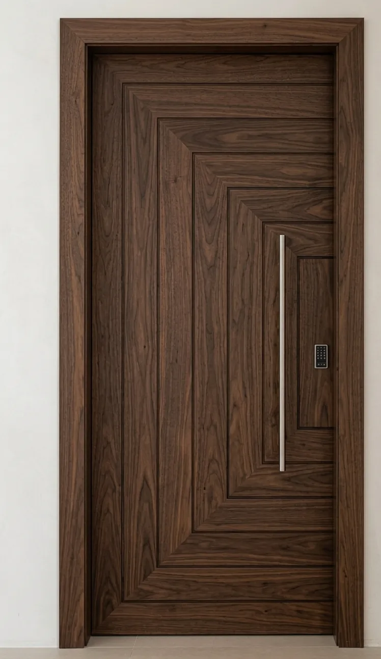 Modern simple wooden door