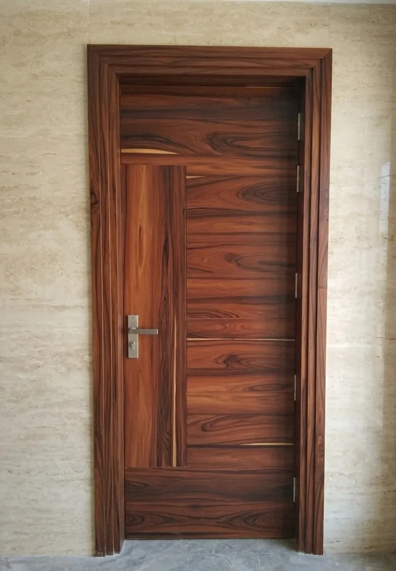 Simple wood finish door