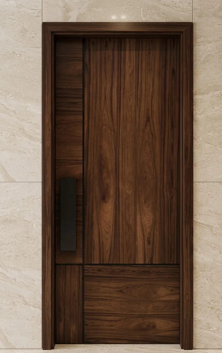 Vertical modern flush door