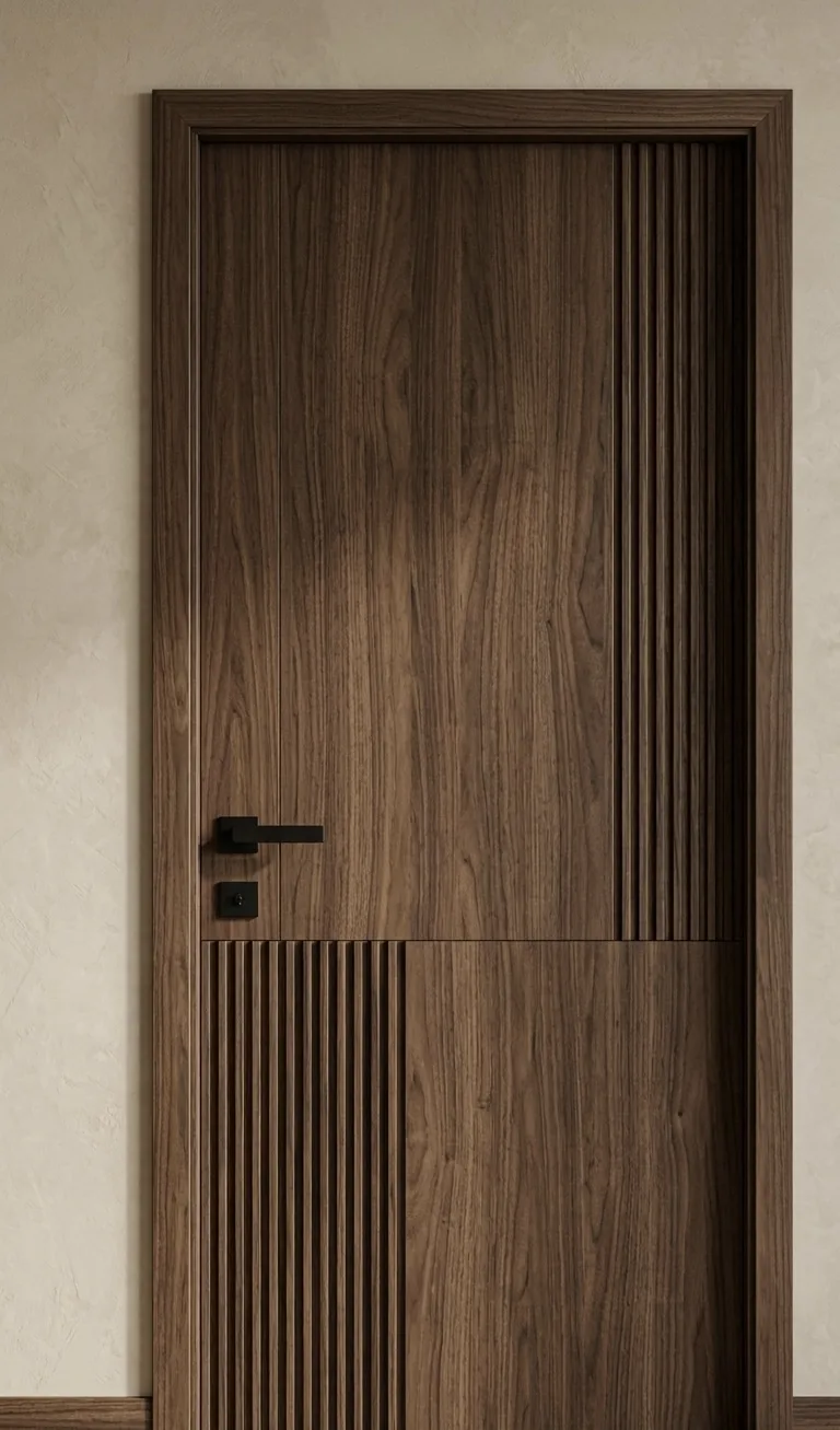 Natural finish interior door