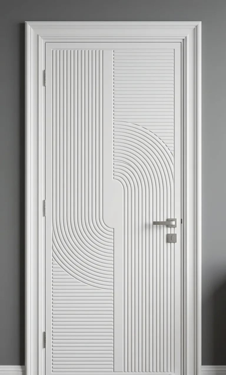White panelled PU door