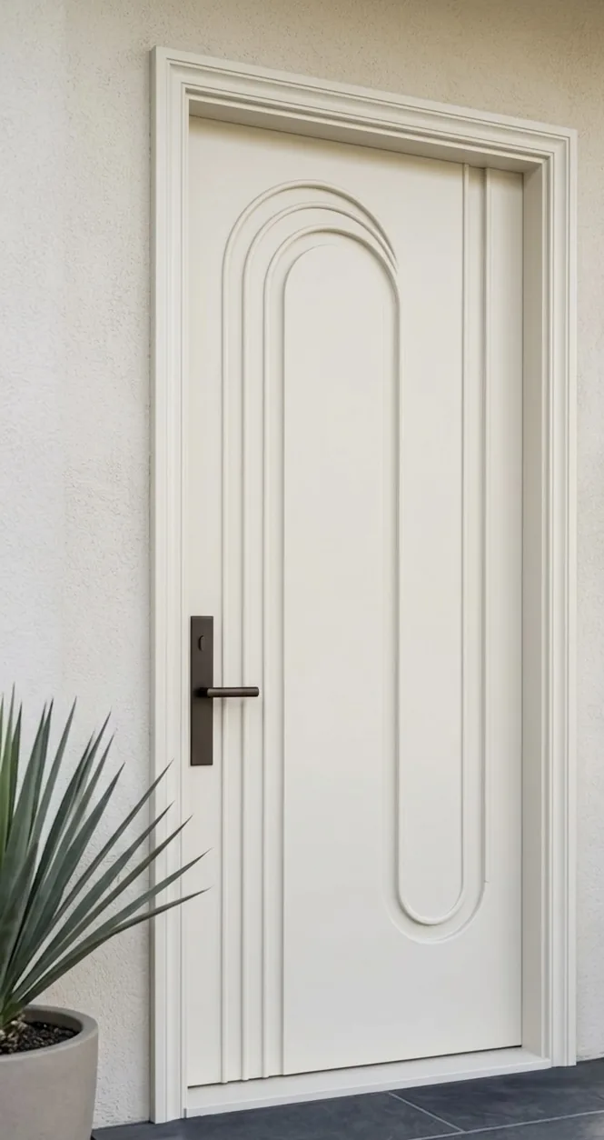 White modern PU door