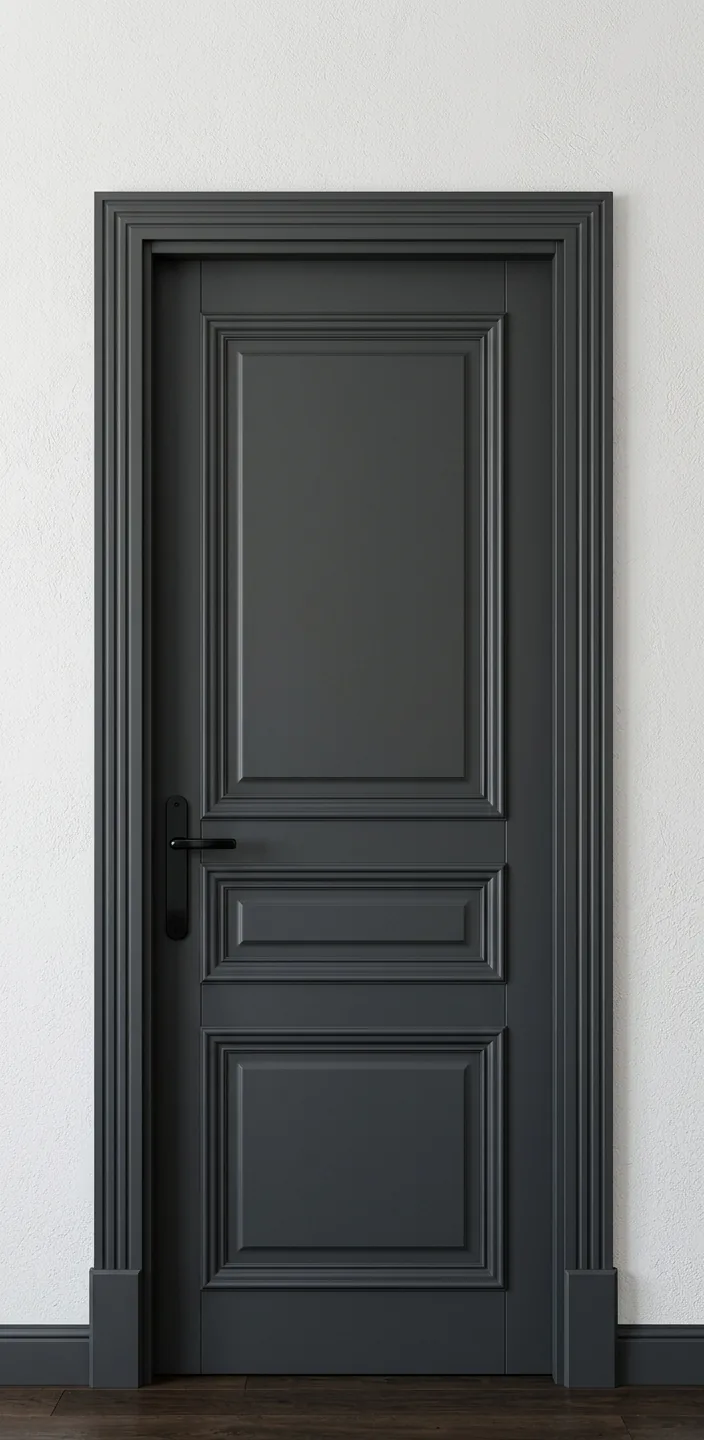 Dark grey PU painted door