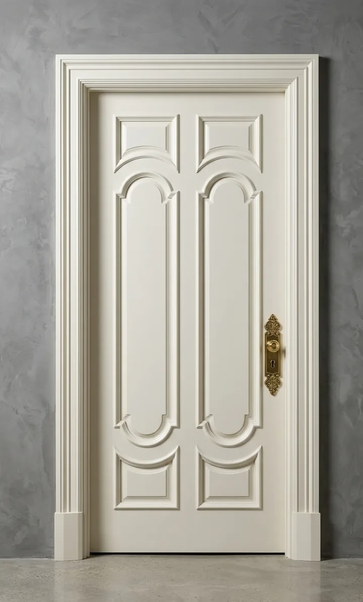 White classical PU painted door