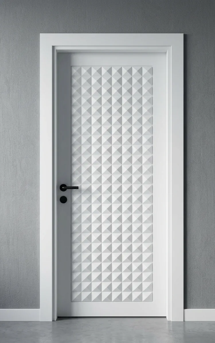 White textured PU door